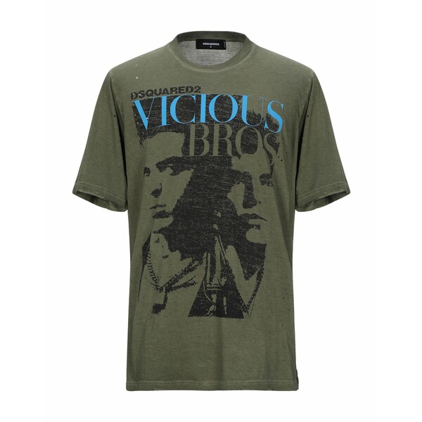 【送料無料】 ディースクエアード メンズ Tシャツ トップス T-shirts Green