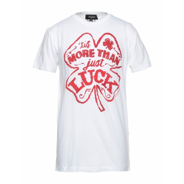 【送料無料】 ディースクエアード メンズ Tシャツ トップス T-shirts White
