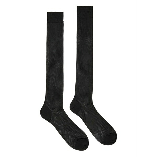 ディースクエアード メンズ ソックス アンダー御召しもの D2 classic ribbed knee-high socks Black