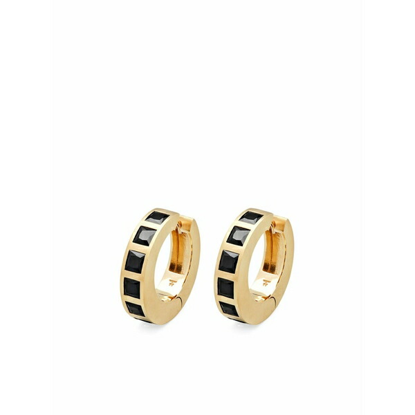トムウッド レディース ピアス＆イヤリング アクセサリー 9kt yellow gold arch square onyx hoop earrings Gold｜asty