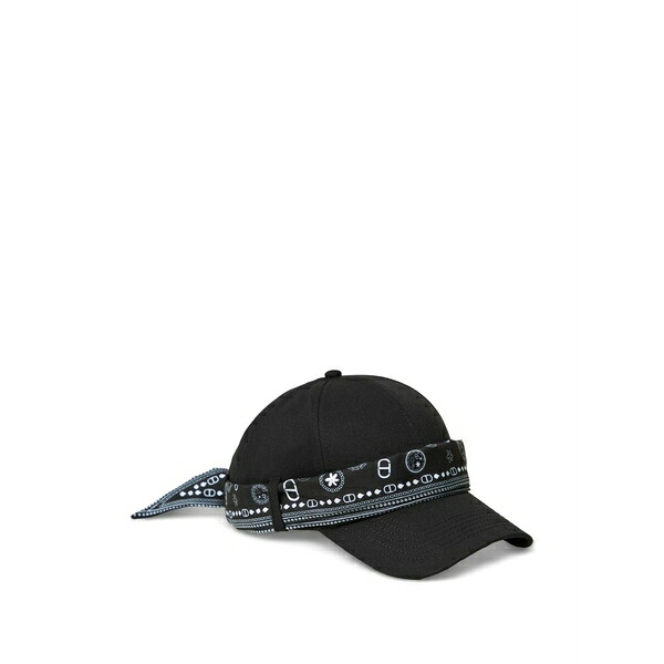 ツインセット レディース 帽子 アクセサリー Bandana-detail cap Black|asty