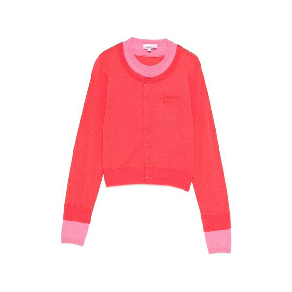 プリンスチャールズ島・ジェフリー メンズ ジレー アウター Double-layer cardigan Red