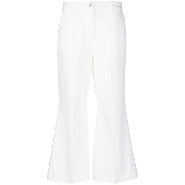 ファビアナ フィリッピ レディース デニムパンツ ボトムス High-rise flared jeans White｜asty