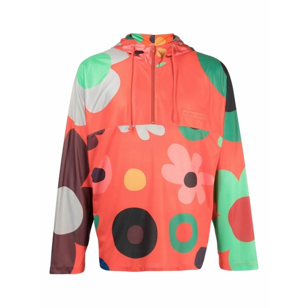 エアル メンズ ジャケット＆ブルゾン アウター Floral-print half-zip jacket Orange｜asty