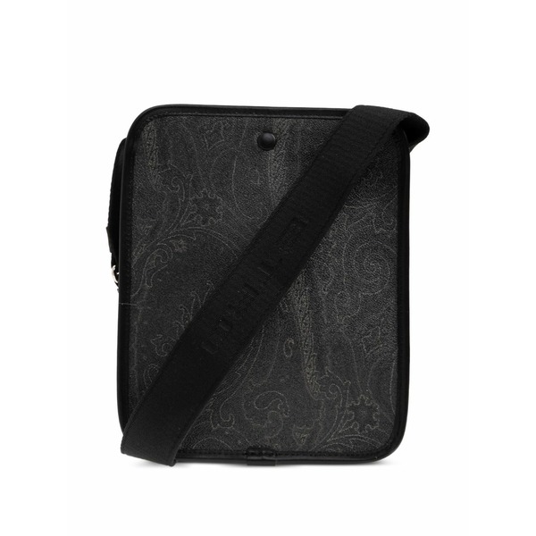エトロ メンズ ショルダーバッグ 御徒面子 Paisley-print shoulder bag Black