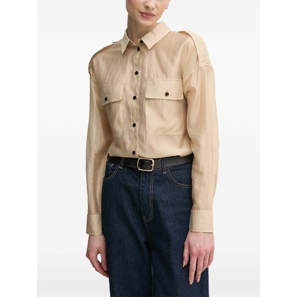 ウイ レディース シャツ トップス Flap-pocket buttoned shirt Neutrals｜asty 24,360円