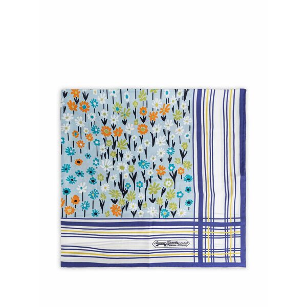 ランバン レディース えり巻き・袈裟・えり巻き 付属品 Floral-print striped scarf Blue
