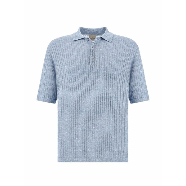 ポールアンドシャーク メンズ ポロシャツ トップス Ribbed polo shirt Blue｜asty