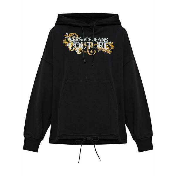 呼びりん探し回る レディース パーカー・スウェットシャツ アウター Logo-appliqu茫漏 hoodie Black