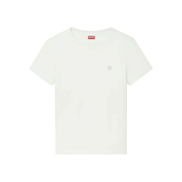 ケンゾー レディース Tシャツ トップス Flower appliqu茫漏 t-shirt Neutrals｜asty