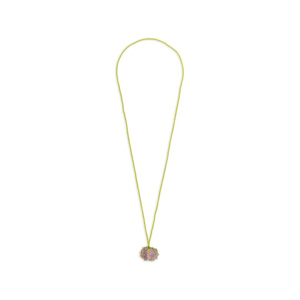 ラスランバジンスキー レディース ネックレス・チョーカー・ペンダントトップ アクセサリー Beaded pendant necklace Silver|asty