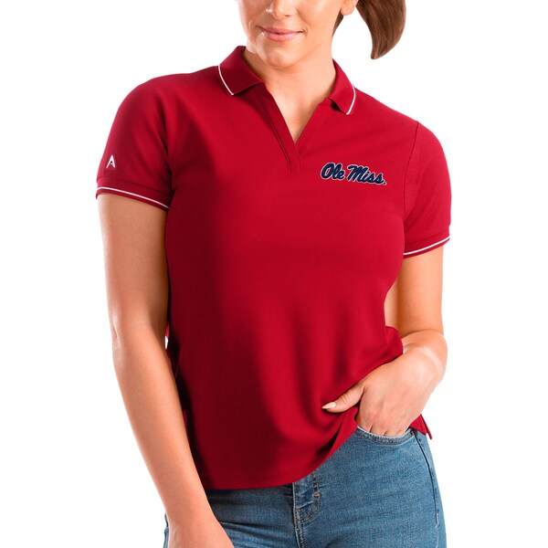 アンティグア レディース ポロシャツ トップス Ole Miss Rebels Antigua Women's Affluent Polo Red  【即出荷】