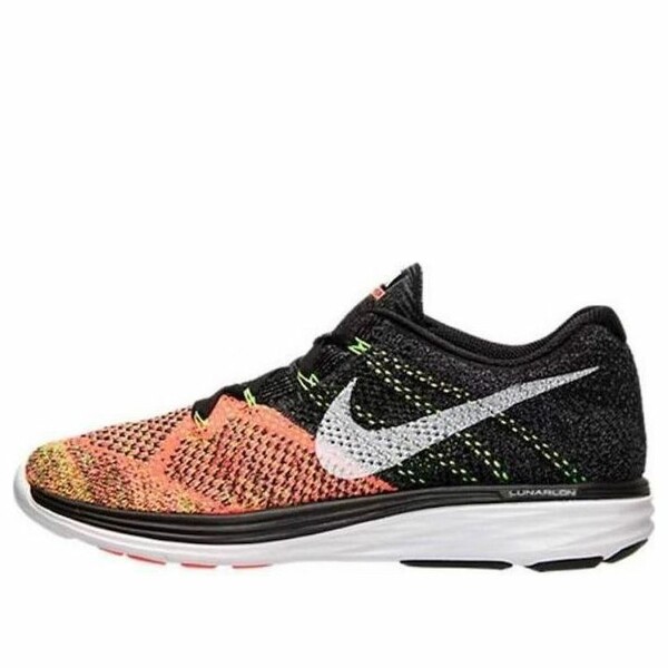 Nike ナイキ メンズ スニーカー  【Nike Flyknit Lunar 3 \u0027Orange Toe\u0027 698181-007】  大きさ US_7(25.0糎)