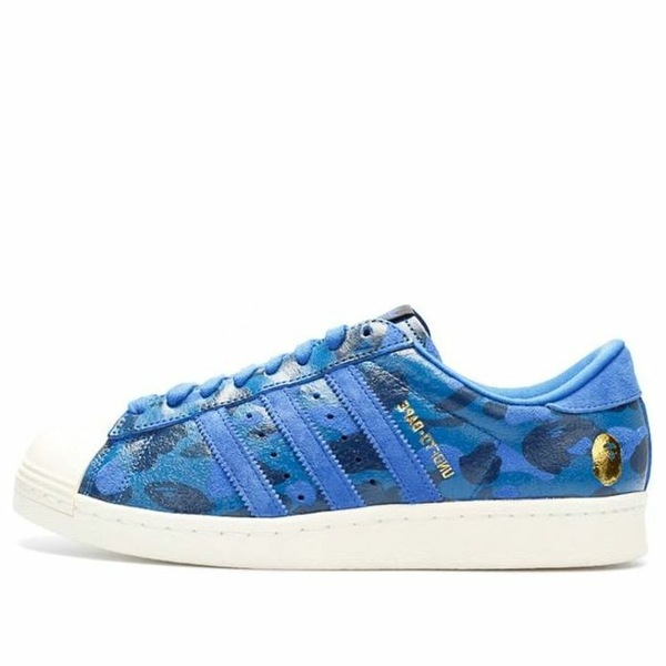 adidas アディダス メンズ スニーカー  【adidas x A Bathing Ape Undeafeated Superstar 80s \u0027Blue Camo\u0027 S74775】  大きさ US_6(24.0糎)