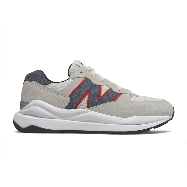 New Balance ニューバランス メンズ スニーカー 【New Balance 57/40 Off White Navy Red】 サイズ US_9.5(27.5cm) New Balance White/Navy|asty