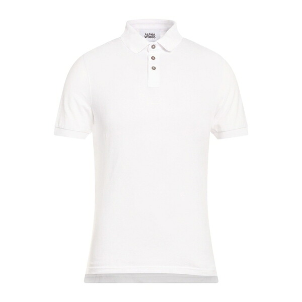 【貨物輸送無料】 アルファス テューディオ メンズ プルオーバー トップス Polo shirts White