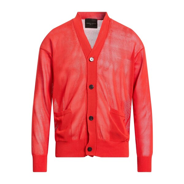 【送料無料】 ロベルトコリーナ メンズ カーディガン アウター Cardigans Red｜asty