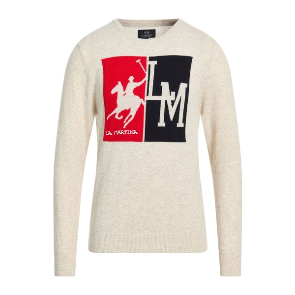 【貨物輸送無料】 ラ マルティーナ メンズ 編み物\u0026プルオーバー アウター Sweaters Beige