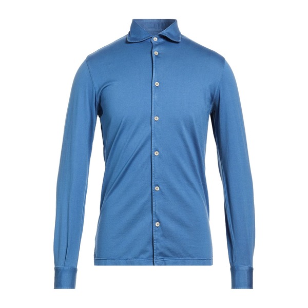 【貨物輸送無料】 フェデーリ メンズ プルオーバー トップス Shirts Blue
