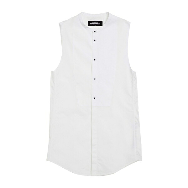 【貨物輸送無料】 ディースクエアード メンズ プルオーバー トップス Shirts White カジュアルシャツ-メンズファッション