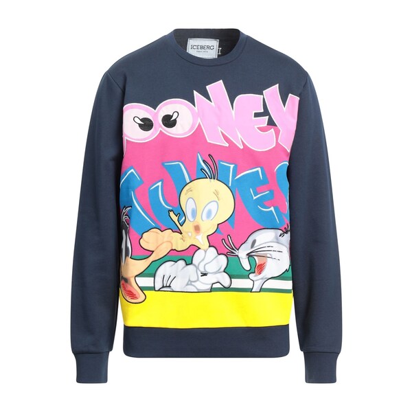 【送料無料】 アイスバーグ メンズ パーカー・スウェットシャツ アウター Sweatshirts Blue|asty