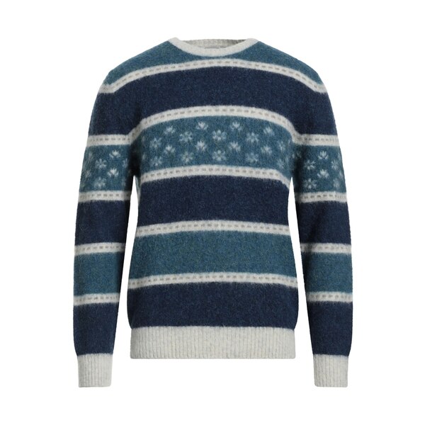 【貨物輸送無料】 エイチ953 メンズ 編み物\u0026プルオーバー アウター Sweaters Blue