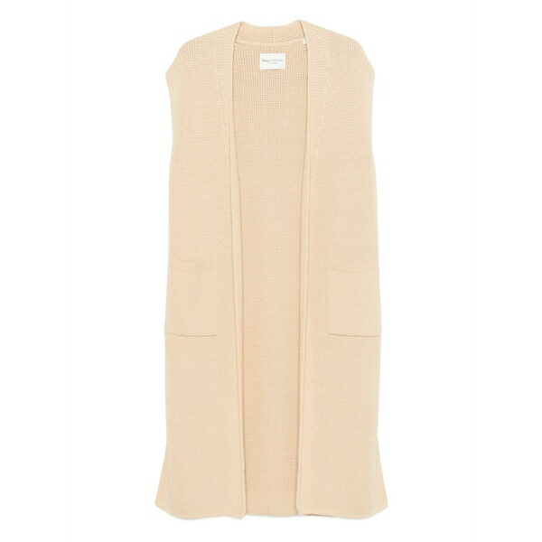 マルコポーロ レディース 厚地の外套 アウター Pocket-detail knitted coast Neutrals