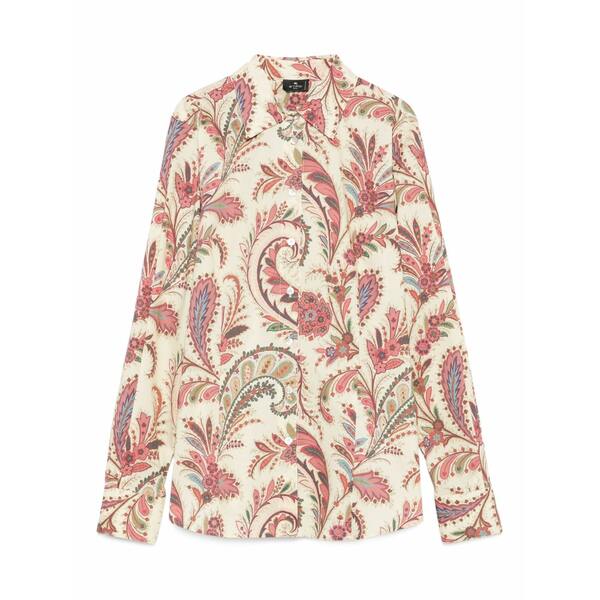 エトロ レディース シャツ トップス Paisley-print poplin shirt Neutrals｜asty