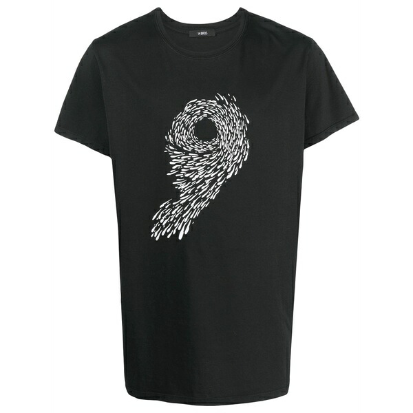 フォーティーンブロス メンズ Tシャツ トップス Graphic-print cotton t-shirt Black