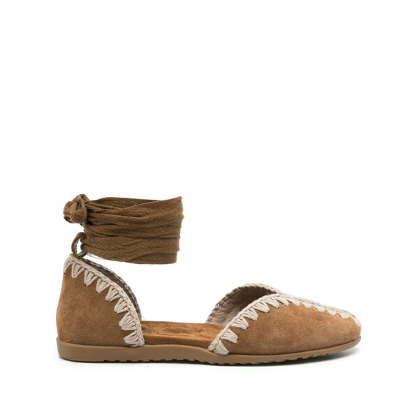 モウ レディース サンダル シューズ Suede ballet flats Brown｜asty