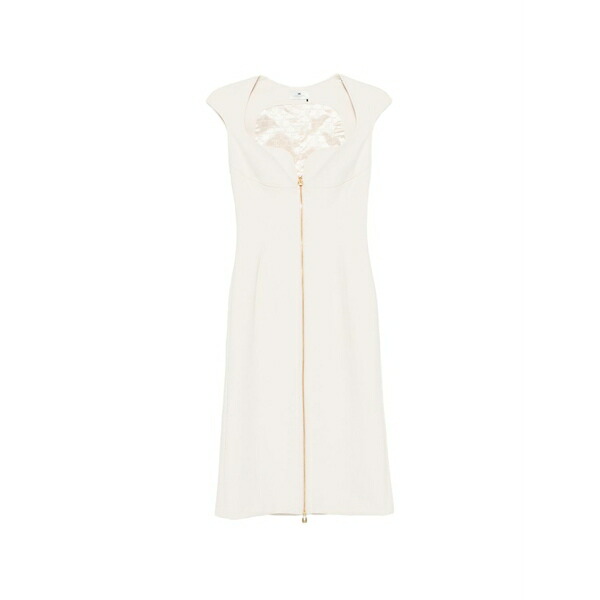 エリザベスフランキ レディース ワンピース トップス Zip sheath dress Neutrals｜asty