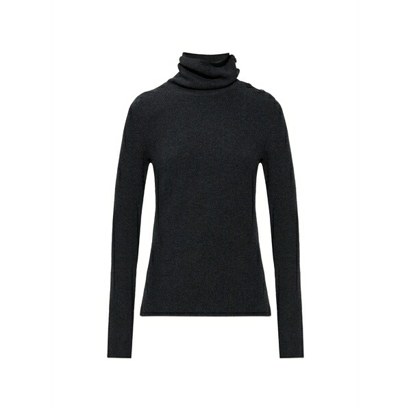 リサ・ヤン レディース 編み物\u0026スウェーター アウター Button roll-neck sweater Grey
