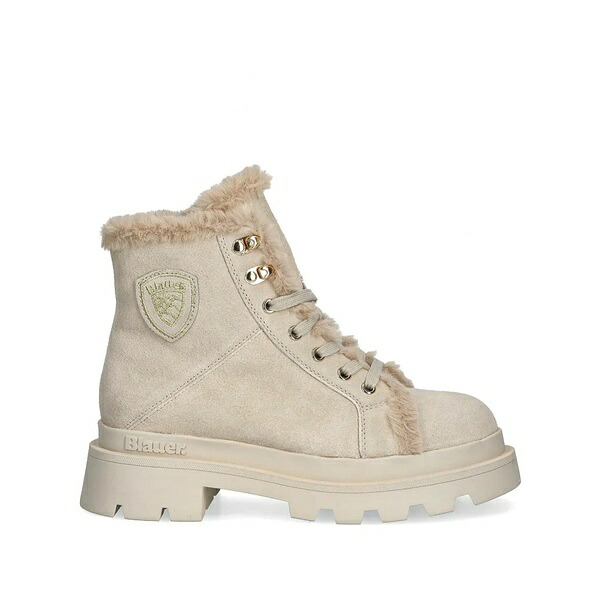 ブラウアー レディース ブーツ シューズ Suede lace-up boots Neutrals｜asty