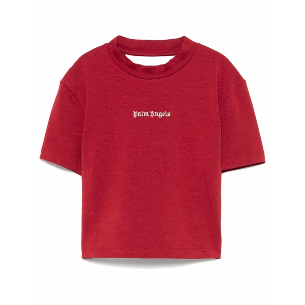 パーム・エンジェルス レディース プルオーバー トップス Logo-embroidered t-shirt Red