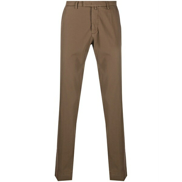 ブリ後押し 1949 メンズ 心地好いズボン下 ボトムス Straight-leg tailored trousers Brown