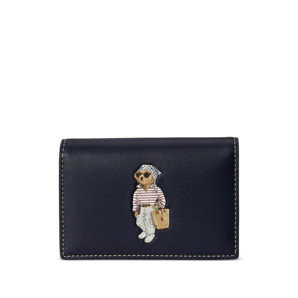 ラルフローレン レディース 紙入れ 付属品 Polo bear leather wallet Blue
