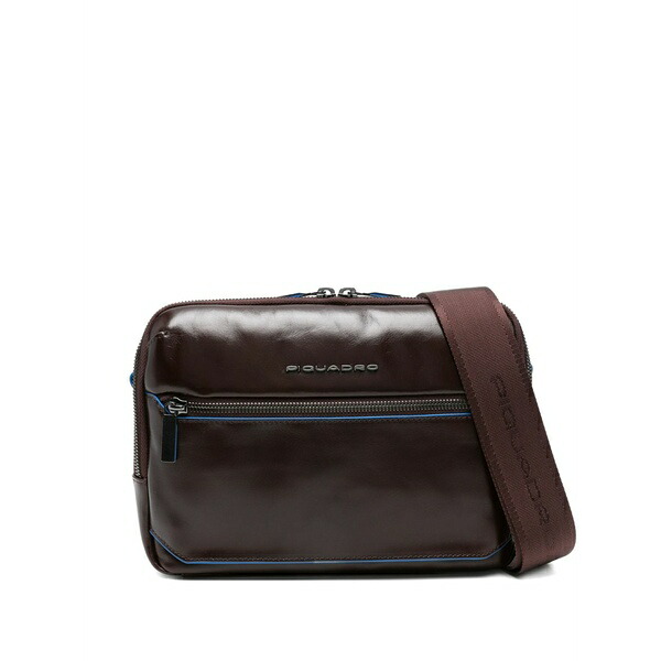 ピークアドロ  メンズ ショルダーバッグ 御徒面子 Leather zip-fastening bag Brown