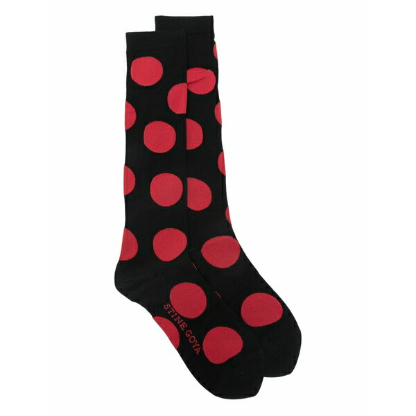 スティーヌ・ゴヤ レディース ソックス アンダーお召しもの Polka-dot socks Black