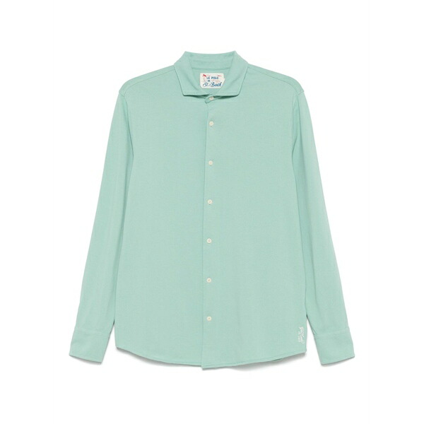 エムシーツーセイントバース メンズ シャツ トップス Stretch-cotton shirt Green