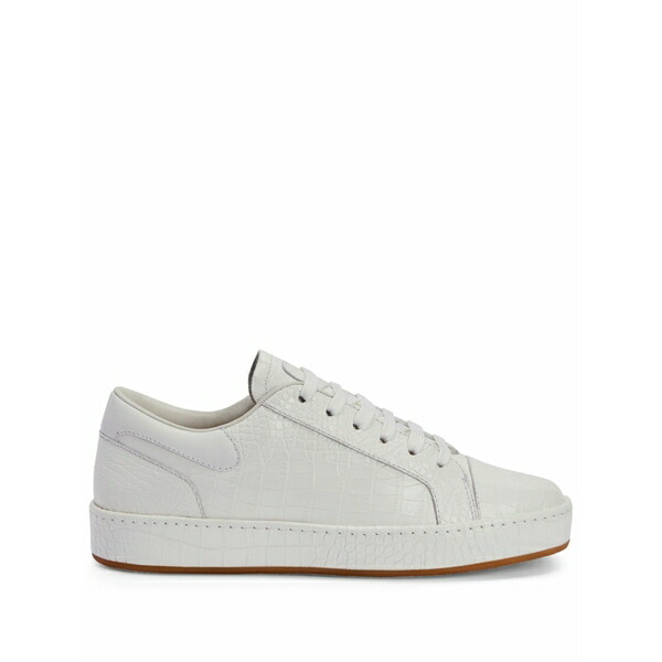 ジュゼッペザノッティ メンズ スニーカー シューズ Gz-city crocodile-embossed lace-up low-top sneakers White