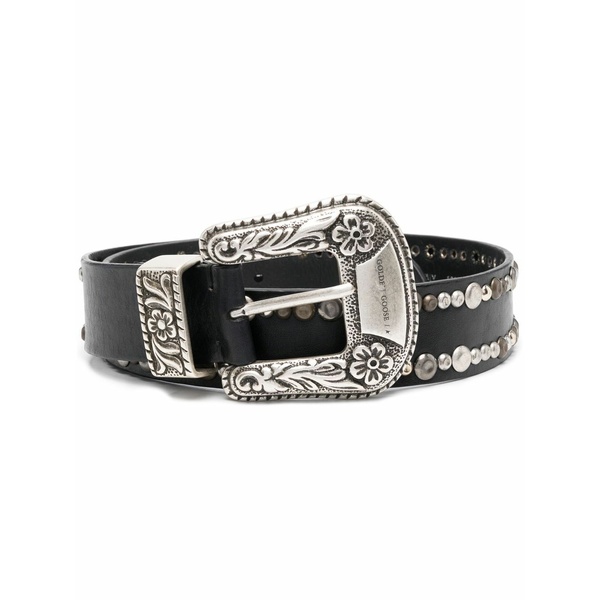 ゴールデングース レディース 三尺帯 付属物 Leather decorative-buckle belt Black