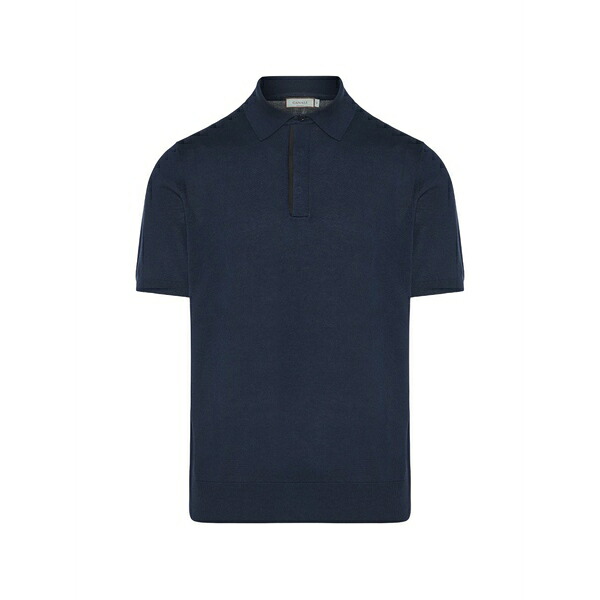 カナーリ メンズ ポロシャツ トップス Short-sleeve polo shirt Blue|asty