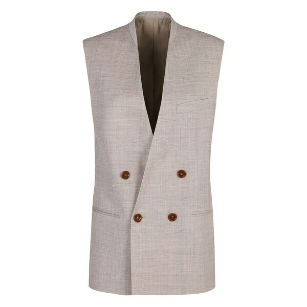 フィロソフィーデロレンゾセラフィーニ レディース 厚地の外套 アウター Double-breasted vest Grey