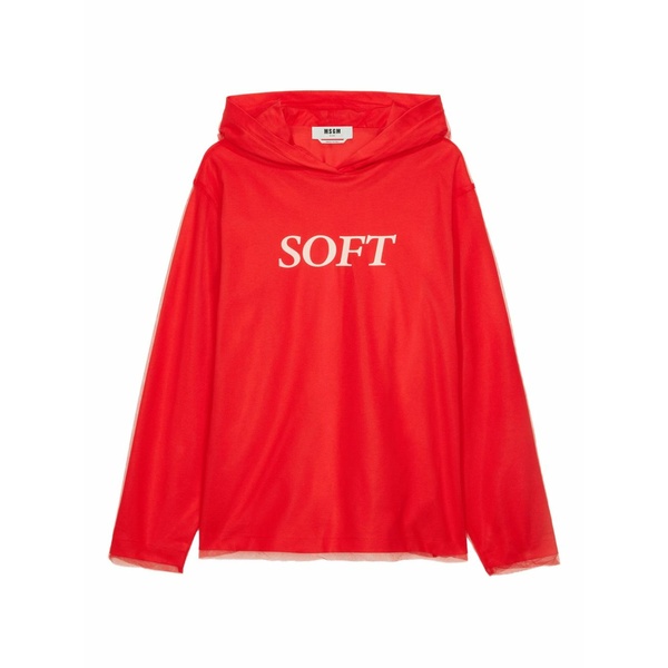 エムエスジイエム レディース パーカー・スウェットシャツ アウター Long-sleeve hoodie Red