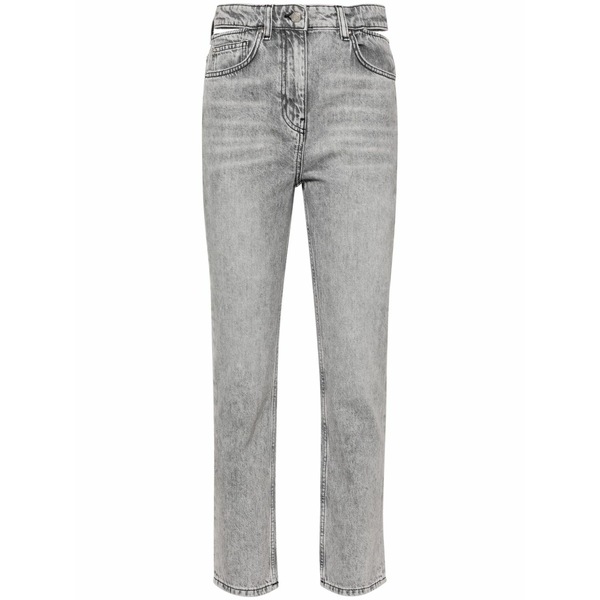 イロ レディース デニムパンツ ボトムス Indro cut-out tapered jeans Grey|asty