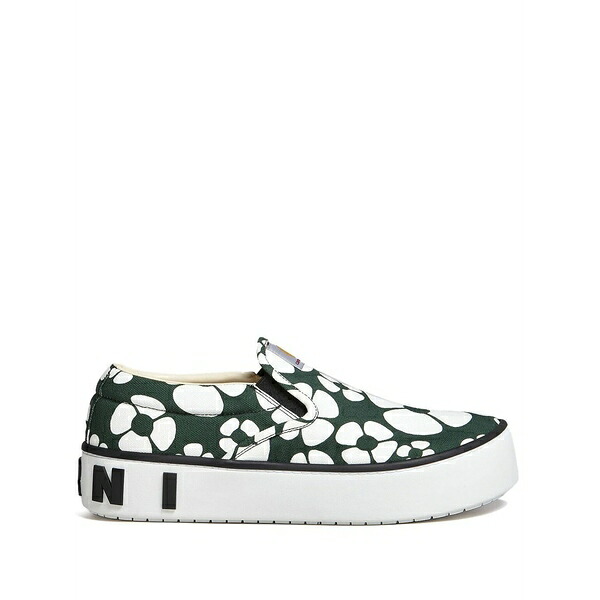 マルニ メンズ スニーカー シューズ X carhartt floral-print slip-on sneakers Green