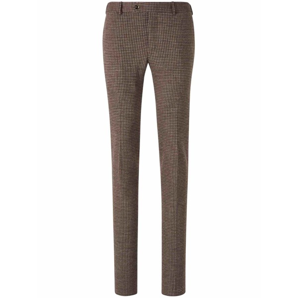 PTトリノ メンズ カジュアルパンツ ボトムス Houndstooth cropped tailored trousers Brown|asty