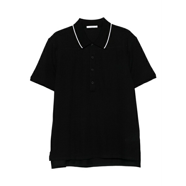 ジバンシー メンズ ポロシャツ トップス Tipped-collar polo shirt Black|asty
