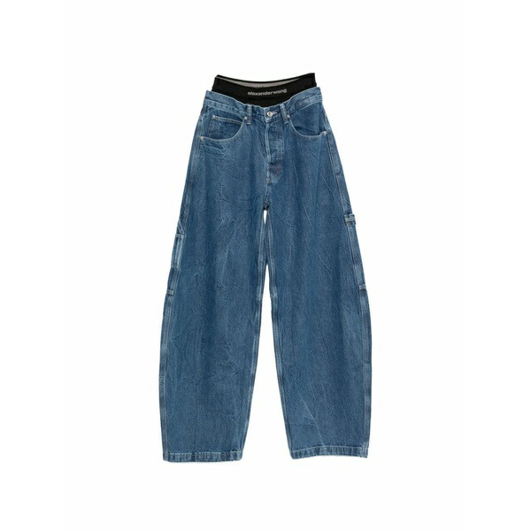アレキサンダーワン レディース デニムパンツ ボトムス Cotton mid-rise jeans Blue｜asty