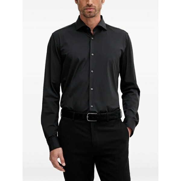 ジョープ メンズ シャツ トップス Pai buttoned shirt Black